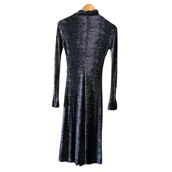 Michael Kors Gray Snake Print Button Up Shirt Dress Size 4 - Picture 2 of 6